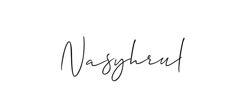 Make a short Nasyhrul signature style. Manage your documents anywhere anytime using Allison_Script. Create and add eSignatures, submit forms, share and send files easily. Nasyhrul signature style 2 images and pictures png