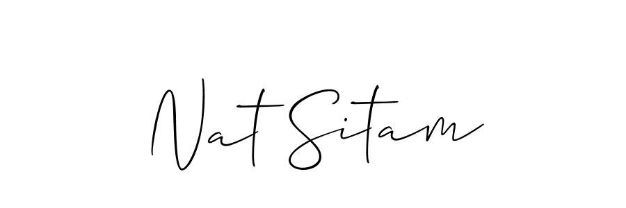 Similarly Allison_Script is the best handwritten signature design. Signature creator online .You can use it as an online autograph creator for name Nat Sitam. Nat Sitam signature style 2 images and pictures png