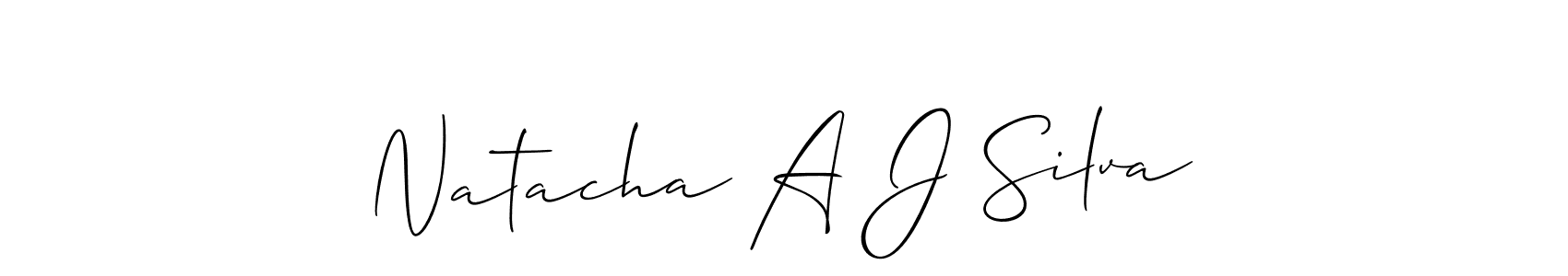 if you are searching for the best signature style for your name Natacha A J Silva. so please give up your signature search. here we have designed multiple signature styles  using Allison_Script. Natacha A J Silva signature style 2 images and pictures png