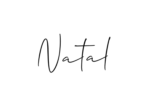 if you are searching for the best signature style for your name Natal. so please give up your signature search. here we have designed multiple signature styles  using Allison_Script. Natal signature style 2 images and pictures png