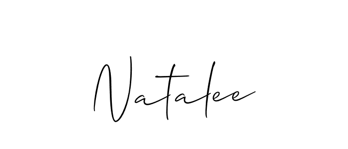 You should practise on your own different ways (Allison_Script) to write your name (Natalee) in signature. don't let someone else do it for you. Natalee signature style 2 images and pictures png