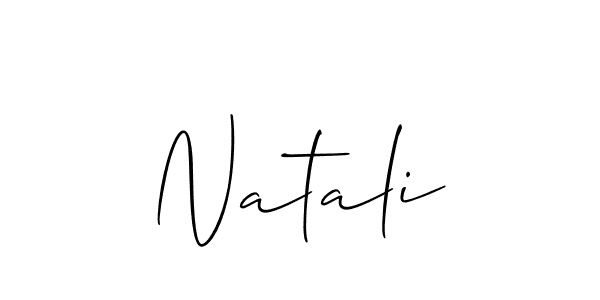 How to make Natali signature? Allison_Script is a professional autograph style. Create handwritten signature for Natali name. Natali signature style 2 images and pictures png