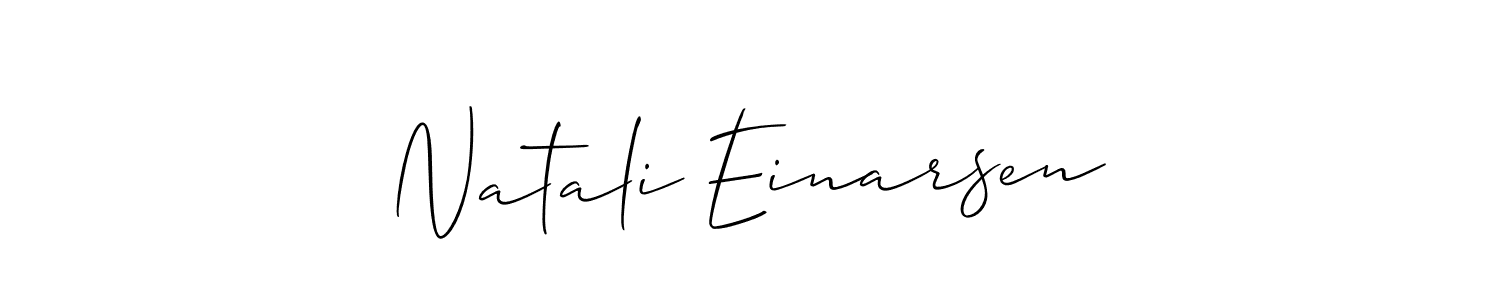 Create a beautiful signature design for name Natali Einarsen. With this signature (Allison_Script) fonts, you can make a handwritten signature for free. Natali Einarsen signature style 2 images and pictures png