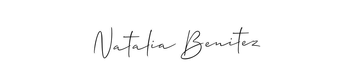 Natalia Benitez stylish signature style. Best Handwritten Sign (Allison_Script) for my name. Handwritten Signature Collection Ideas for my name Natalia Benitez. Natalia Benitez signature style 2 images and pictures png
