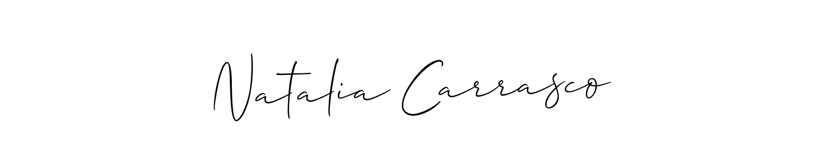 How to Draw Natalia Carrasco signature style? Allison_Script is a latest design signature styles for name Natalia Carrasco. Natalia Carrasco signature style 2 images and pictures png