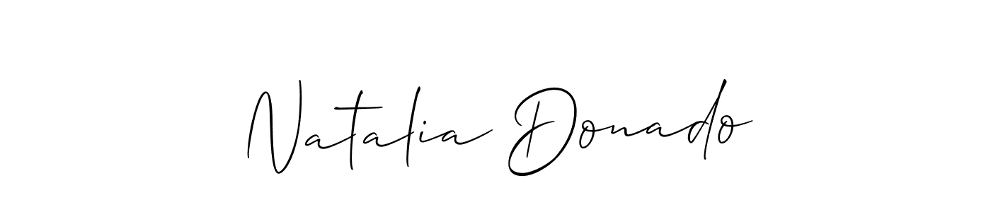 Create a beautiful signature design for name Natalia Donado. With this signature (Allison_Script) fonts, you can make a handwritten signature for free. Natalia Donado signature style 2 images and pictures png