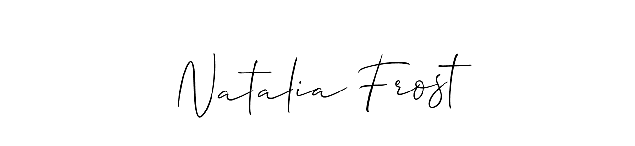 You can use this online signature creator to create a handwritten signature for the name Natalia Frost. This is the best online autograph maker. Natalia Frost signature style 2 images and pictures png