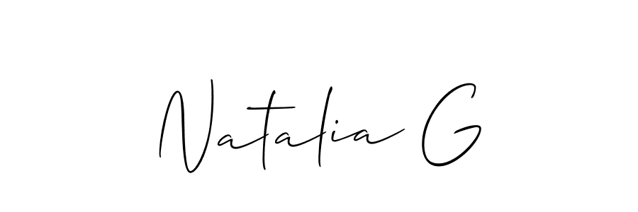 Check out images of Autograph of Natalia G name. Actor Natalia G Signature Style. Allison_Script is a professional sign style online. Natalia G signature style 2 images and pictures png