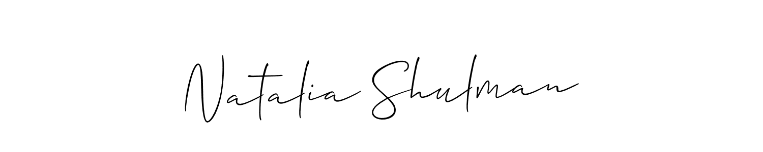 Also we have Natalia Shulman name is the best signature style. Create professional handwritten signature collection using Allison_Script autograph style. Natalia Shulman signature style 2 images and pictures png