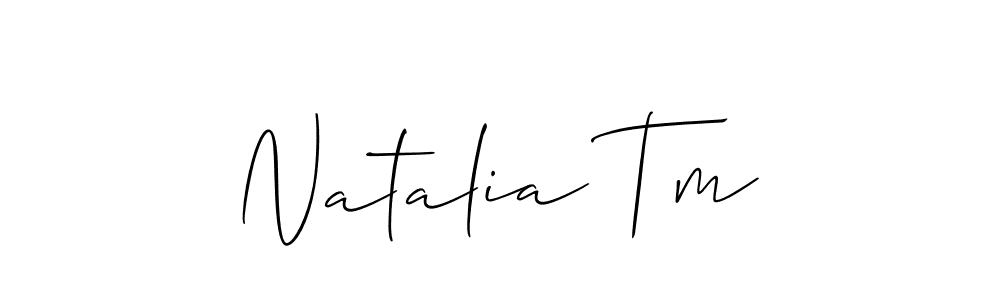 Create a beautiful signature design for name Natalia Tm. With this signature (Allison_Script) fonts, you can make a handwritten signature for free. Natalia Tm signature style 2 images and pictures png