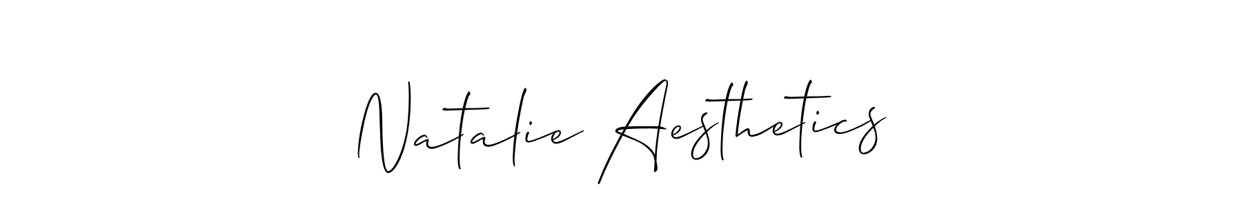 This is the best signature style for the Natalie Aesthetics name. Also you like these signature font (Allison_Script). Mix name signature. Natalie Aesthetics signature style 2 images and pictures png
