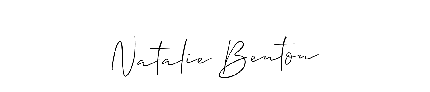 How to make Natalie Benton signature? Allison_Script is a professional autograph style. Create handwritten signature for Natalie Benton name. Natalie Benton signature style 2 images and pictures png