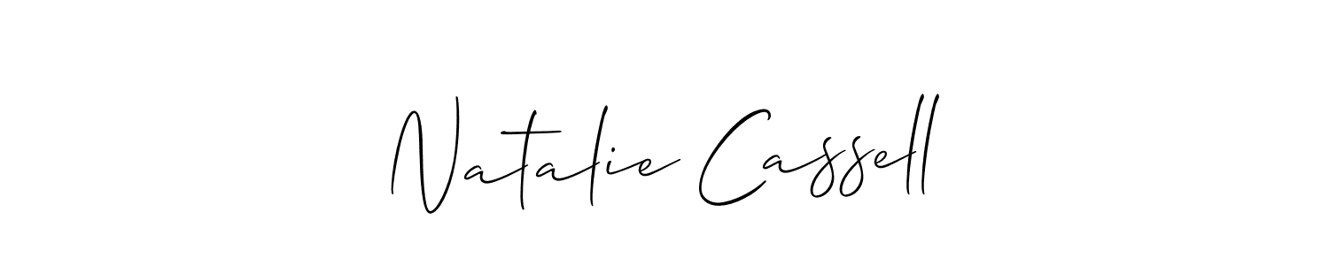 Use a signature maker to create a handwritten signature online. With this signature software, you can design (Allison_Script) your own signature for name Natalie Cassell. Natalie Cassell signature style 2 images and pictures png