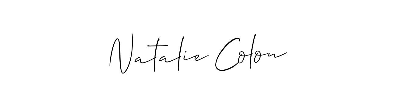 Create a beautiful signature design for name Natalie Colon. With this signature (Allison_Script) fonts, you can make a handwritten signature for free. Natalie Colon signature style 2 images and pictures png