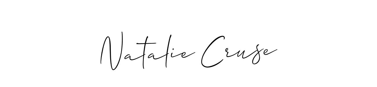 You should practise on your own different ways (Allison_Script) to write your name (Natalie Cruse) in signature. don't let someone else do it for you. Natalie Cruse signature style 2 images and pictures png
