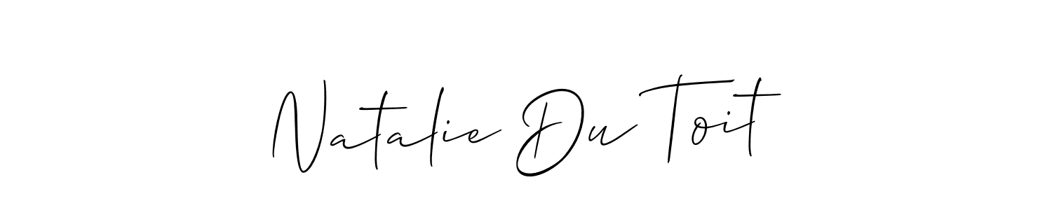 Allison_Script is a professional signature style that is perfect for those who want to add a touch of class to their signature. It is also a great choice for those who want to make their signature more unique. Get Natalie Du Toit name to fancy signature for free. Natalie Du Toit signature style 2 images and pictures png