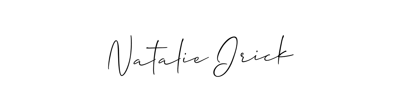 Best and Professional Signature Style for Natalie Irick. Allison_Script Best Signature Style Collection. Natalie Irick signature style 2 images and pictures png