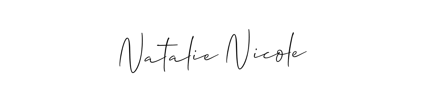 How to Draw Natalie Nicole signature style? Allison_Script is a latest design signature styles for name Natalie Nicole. Natalie Nicole signature style 2 images and pictures png