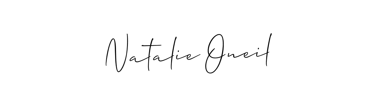 It looks lik you need a new signature style for name Natalie Oneil. Design unique handwritten (Allison_Script) signature with our free signature maker in just a few clicks. Natalie Oneil signature style 2 images and pictures png