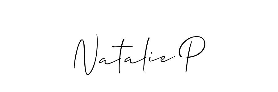 Use a signature maker to create a handwritten signature online. With this signature software, you can design (Allison_Script) your own signature for name Natalie P. Natalie P signature style 2 images and pictures png