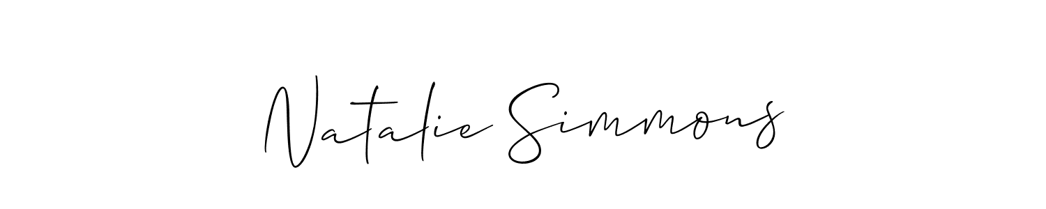Design your own signature with our free online signature maker. With this signature software, you can create a handwritten (Allison_Script) signature for name Natalie Simmons. Natalie Simmons signature style 2 images and pictures png
