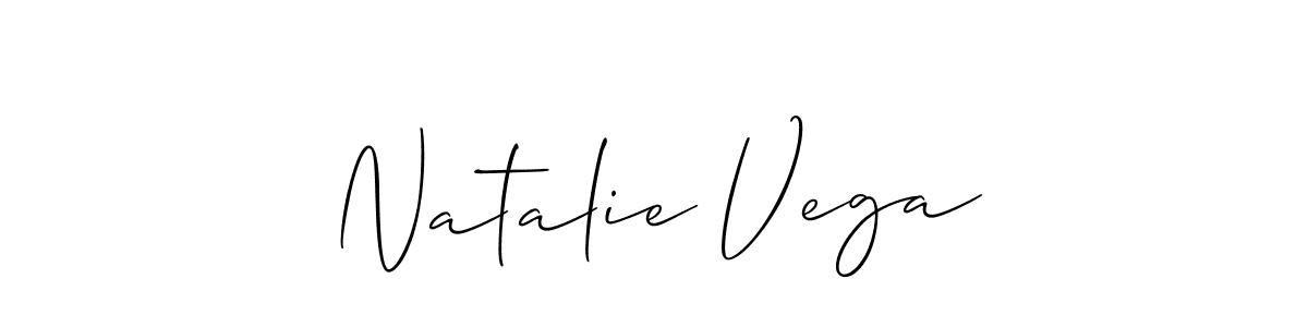 How to make Natalie Vega name signature. Use Allison_Script style for creating short signs online. This is the latest handwritten sign. Natalie Vega signature style 2 images and pictures png