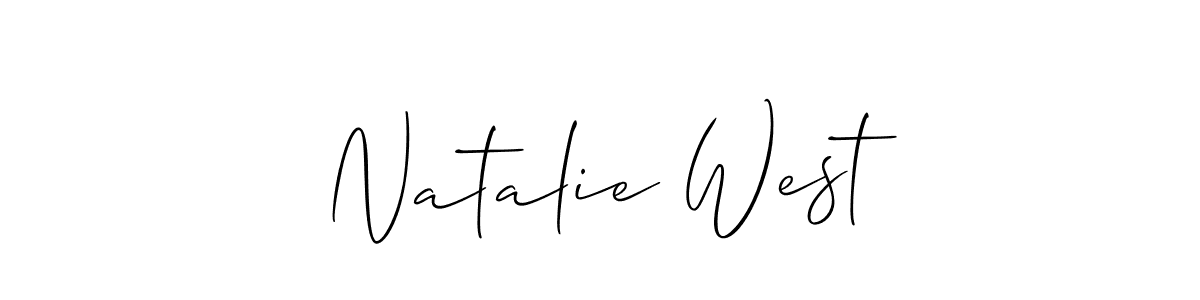 Make a beautiful signature design for name Natalie West. With this signature (Allison_Script) style, you can create a handwritten signature for free. Natalie West signature style 2 images and pictures png