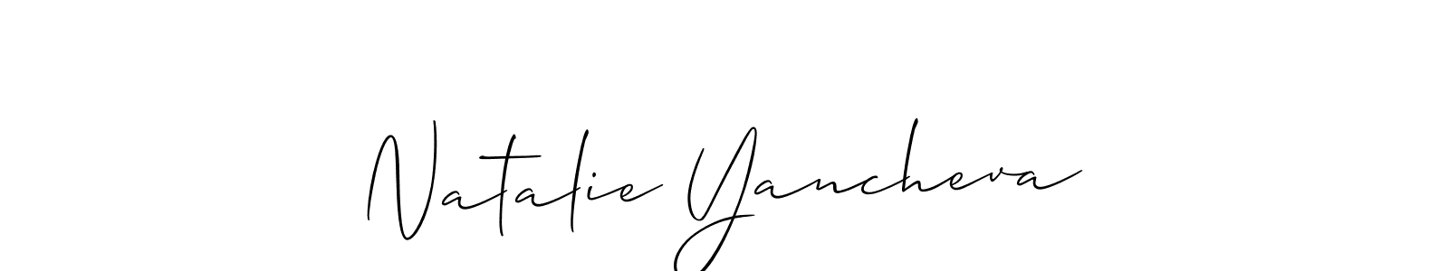 This is the best signature style for the Natalie Yancheva name. Also you like these signature font (Allison_Script). Mix name signature. Natalie Yancheva signature style 2 images and pictures png