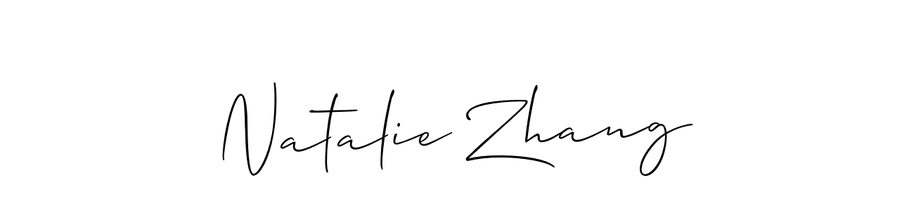 Use a signature maker to create a handwritten signature online. With this signature software, you can design (Allison_Script) your own signature for name Natalie Zhang. Natalie Zhang signature style 2 images and pictures png