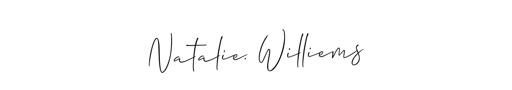 Make a beautiful signature design for name Natalie. Williems. Use this online signature maker to create a handwritten signature for free. Natalie. Williems signature style 2 images and pictures png