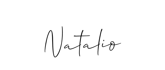 How to Draw Natalio signature style? Allison_Script is a latest design signature styles for name Natalio. Natalio signature style 2 images and pictures png