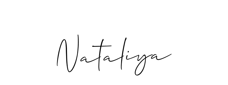 Also You can easily find your signature by using the search form. We will create Nataliya name handwritten signature images for you free of cost using Allison_Script sign style. Nataliya signature style 2 images and pictures png