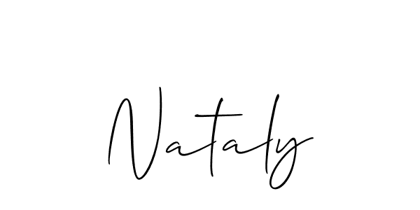 How to make Nataly signature? Allison_Script is a professional autograph style. Create handwritten signature for Nataly name. Nataly signature style 2 images and pictures png