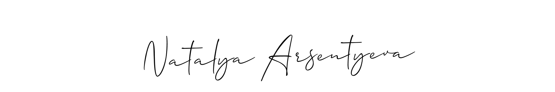 This is the best signature style for the Natalya Arsentyeva name. Also you like these signature font (Allison_Script). Mix name signature. Natalya Arsentyeva signature style 2 images and pictures png