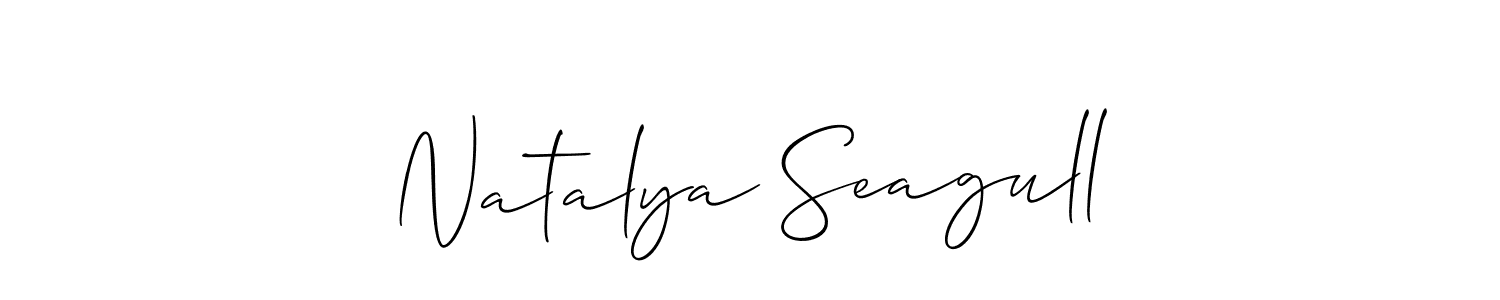 See photos of Natalya Seagull official signature by Spectra . Check more albums & portfolios. Read reviews & check more about Allison_Script font. Natalya Seagull signature style 2 images and pictures png