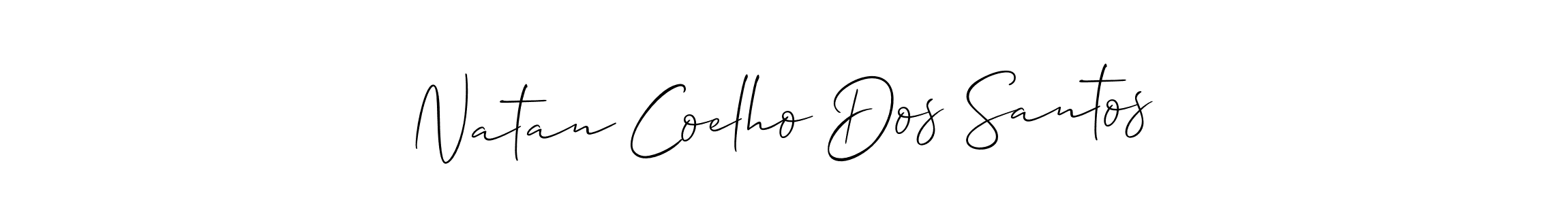 Create a beautiful signature design for name Natan Coelho Dos Santos. With this signature (Allison_Script) fonts, you can make a handwritten signature for free. Natan Coelho Dos Santos signature style 2 images and pictures png