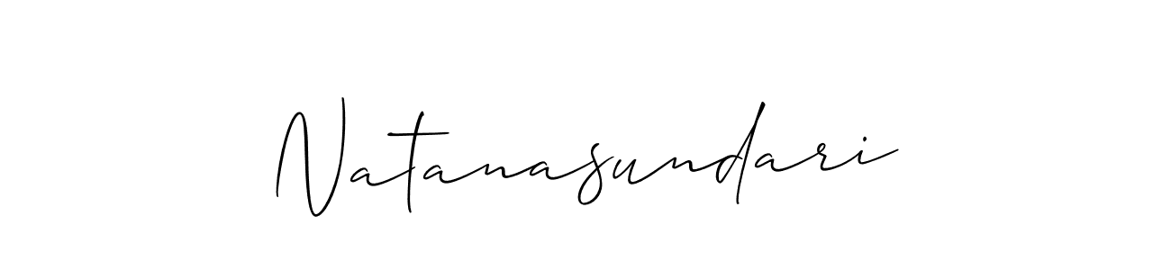 Create a beautiful signature design for name Natanasundari. With this signature (Allison_Script) fonts, you can make a handwritten signature for free. Natanasundari signature style 2 images and pictures png
