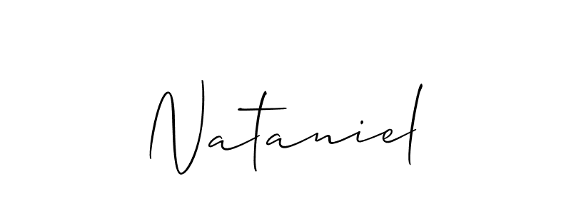 Create a beautiful signature design for name Nataniel. With this signature (Allison_Script) fonts, you can make a handwritten signature for free. Nataniel signature style 2 images and pictures png