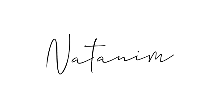 Design your own signature with our free online signature maker. With this signature software, you can create a handwritten (Allison_Script) signature for name Natanim. Natanim signature style 2 images and pictures png