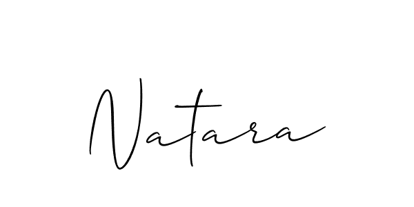 Use a signature maker to create a handwritten signature online. With this signature software, you can design (Allison_Script) your own signature for name Natara. Natara signature style 2 images and pictures png