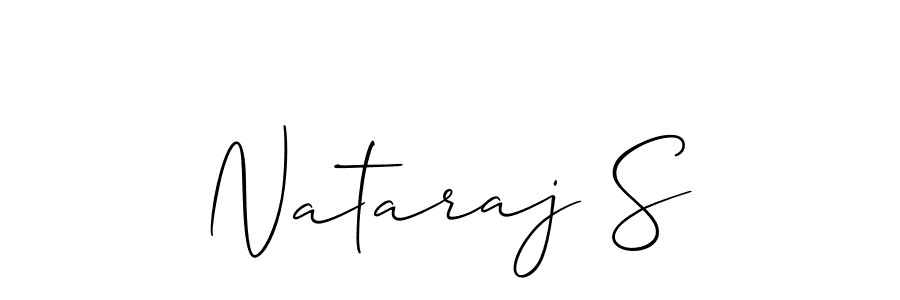 Create a beautiful signature design for name Nataraj S. With this signature (Allison_Script) fonts, you can make a handwritten signature for free. Nataraj S signature style 2 images and pictures png