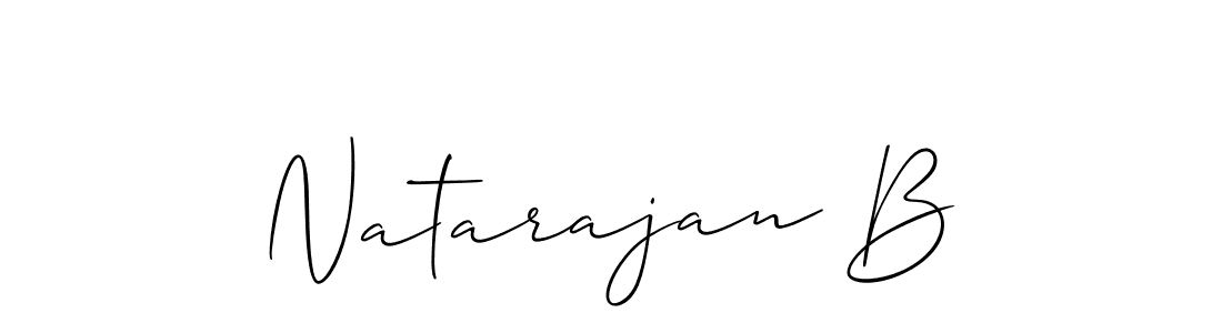 Allison_Script is a professional signature style that is perfect for those who want to add a touch of class to their signature. It is also a great choice for those who want to make their signature more unique. Get Natarajan B name to fancy signature for free. Natarajan B signature style 2 images and pictures png