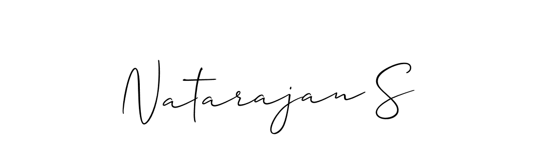 Use a signature maker to create a handwritten signature online. With this signature software, you can design (Allison_Script) your own signature for name Natarajan S. Natarajan S signature style 2 images and pictures png