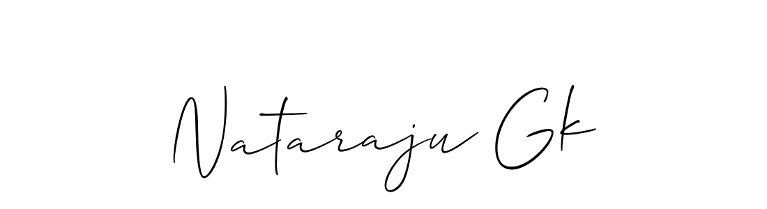 Create a beautiful signature design for name Nataraju Gk. With this signature (Allison_Script) fonts, you can make a handwritten signature for free. Nataraju Gk signature style 2 images and pictures png