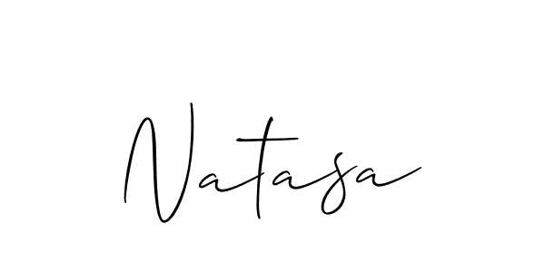 Create a beautiful signature design for name Natasa. With this signature (Allison_Script) fonts, you can make a handwritten signature for free. Natasa signature style 2 images and pictures png