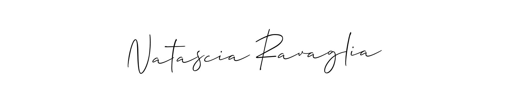 How to make Natascia Ravaglia name signature. Use Allison_Script style for creating short signs online. This is the latest handwritten sign. Natascia Ravaglia signature style 2 images and pictures png