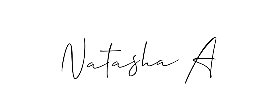 Also we have Natasha A name is the best signature style. Create professional handwritten signature collection using Allison_Script autograph style. Natasha A signature style 2 images and pictures png