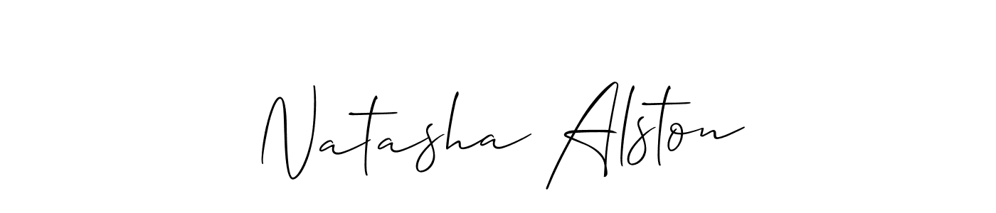 Design your own signature with our free online signature maker. With this signature software, you can create a handwritten (Allison_Script) signature for name Natasha Alston. Natasha Alston signature style 2 images and pictures png