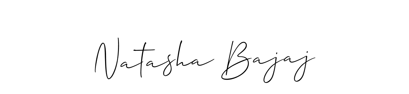 The best way (Allison_Script) to make a short signature is to pick only two or three words in your name. The name Natasha Bajaj include a total of six letters. For converting this name. Natasha Bajaj signature style 2 images and pictures png