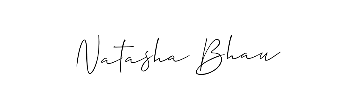 It looks lik you need a new signature style for name Natasha Bhau. Design unique handwritten (Allison_Script) signature with our free signature maker in just a few clicks. Natasha Bhau signature style 2 images and pictures png